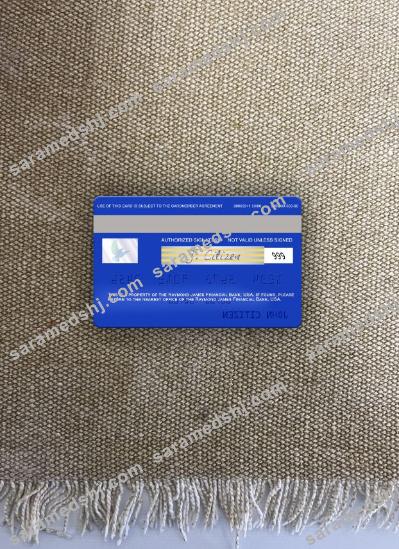 USA Raymond James Financial Bank visa card photolook back